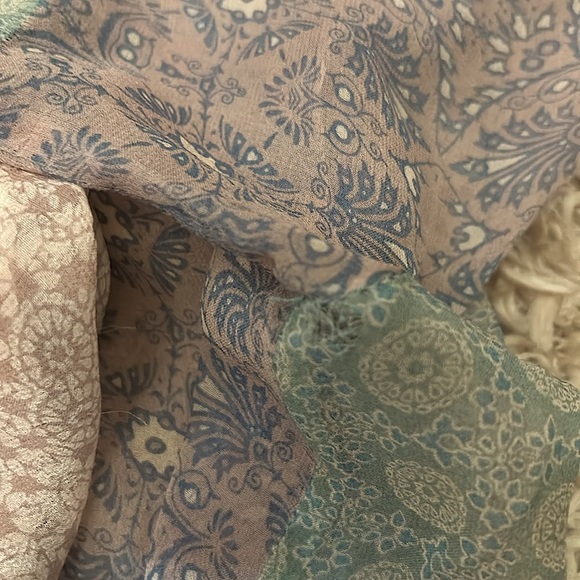 Gypsy Global Village Boho Floral Long Sleeve Silk Blouse Shirt Top **Sz XS**🌸🌸 - Picture 7 of 7